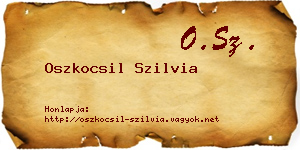 Oszkocsil Szilvia névjegykártya