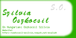szilvia oszkocsil business card